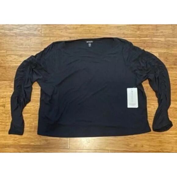 Athleta All Around‎ Ruched Tops Black & Brown Size 3X NWT Classic Closet Staples - Picture 7 of 9